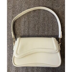 Women's Small Vegan Leather Hobo Purse Cream White NWOT